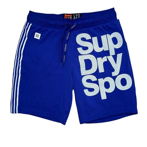 Superdry Sport Combat 22 Logo Shorts – Size M – Blue - Picture 1 of 6